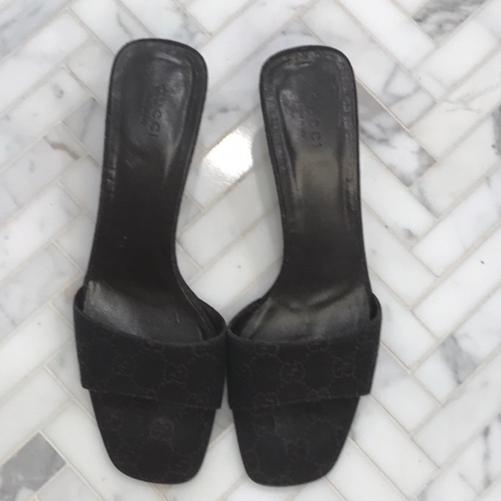 Gucci Vintage kitten heel mules size 8